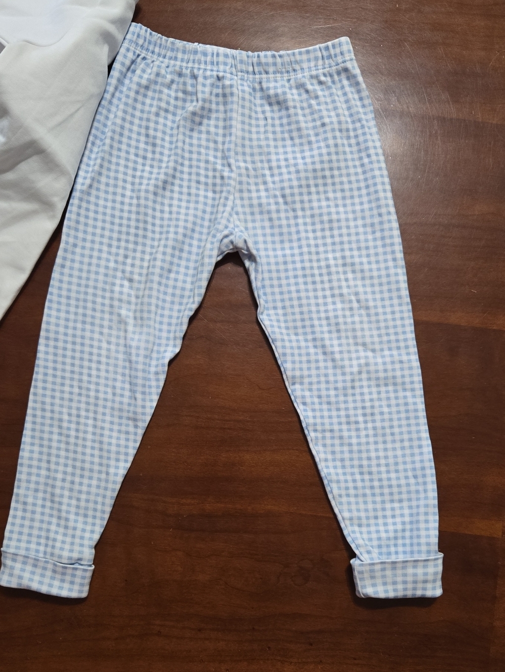 Delaney White and Light Blue Train-Embroidered Kids Smocked Set - Picture 5 of 5